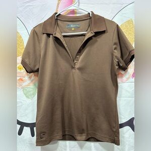 Loudmouth Brown Polo with Logo Detail